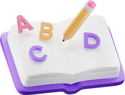 3D Alphabet 3D Pencil 3D Book